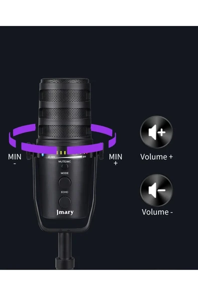 Coverzone Profesyonel Stüdyo Mikrofon, Dinamik Aralık – 88dB, Hassasiyet -43dB±1dB, Yayıncı Mikrofonu PW12 - Resim 6