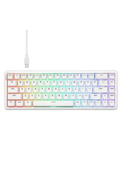 Coverzone Ajazz AK680 Max %68 Manyetik Switch, 3000mAh Batarya 8K Polling Rate Kablosuz RGB Klavye