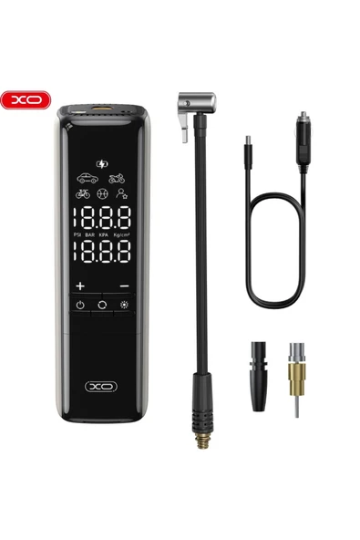 Xo Dijital Oto Hava Kompresörü 3 Başlıklı Araç Lastik/Top Pompası/120W Gücünde/Lastik Basıncı Algılama
