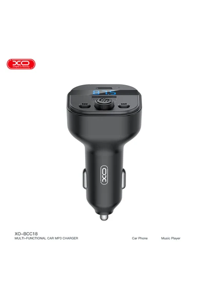 Xo Araç MP3 Şarj Cihazı BCC18-  15W PD Hızlı Şarj,BT V5.3,FM Verici,Çift USB Portu,Kısa Devre Koruma - 4