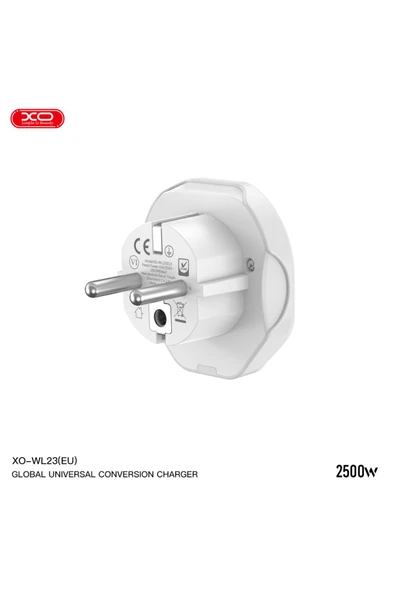 Xo Evrensel Çoklu Seyahat Adaptörü WL23|EU to (USA,EU,JAN,UK,AUS,CN),Çoklu Ülke Uyumlu,Akım Korumalı - 6