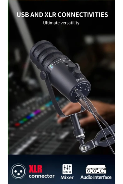 Coverzone Profesyonel Stüdyo Mikrofon, Dinamik Aralık – 88dB, Hassasiyet -43dB±1dB, Yayıncı Mikrofonu PW12 - Resim 8