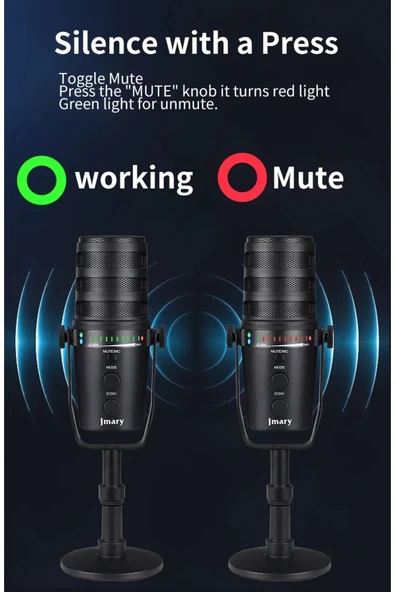 Coverzone Profesyonel Stüdyo Mikrofon, Dinamik Aralık – 88dB, Hassasiyet -43dB±1dB, Yayıncı Mikrofonu PW12 - Resim 5