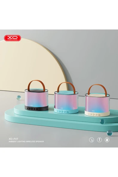 Xo F47 Karaoke Bluetooth Hoparlör 1200mAh BT-V5.3 1 adet Mikrofon,RGB Işık - 4