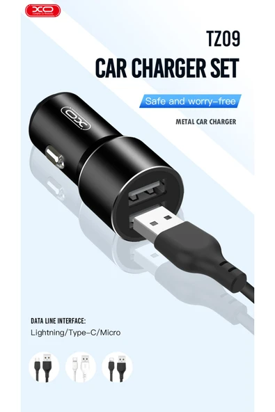 Xo CC30 Araç Şarj Cihazı 12W–Evrensel2xUSB-A Girişli Şarj Adaptörü,Aşırı Akım,Voltaj ve Isınma Koruması - Resim 3