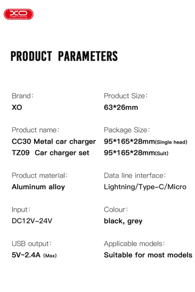 Xo CC30 Araç Şarj Cihazı 12W–Evrensel2xUSB-A Girişli Şarj Adaptörü,Aşırı Akım,Voltaj ve Isınma Koruması - Resim 6