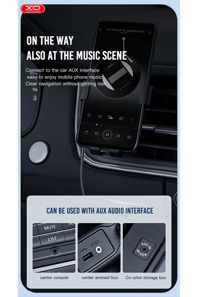 Xo 3.5mm Aux Ses Kablosu R211c,1 Metre Örgü Kaplama,araba Ve Kulaklık Uyumlu,hd Ses,dayanıklı Kablo - Resim 4