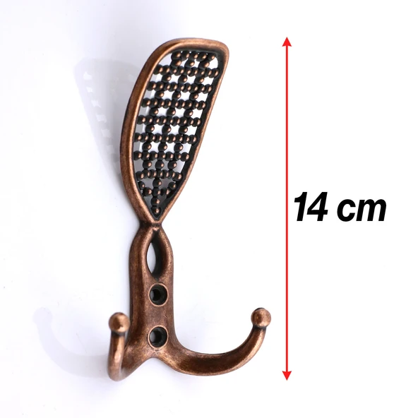 Osmanlı Antik Bakır Metal Askısı Mobilya Vestiyer Duvar Dolap Elbise Kıyafet Askılığı Askılık - Resim 6