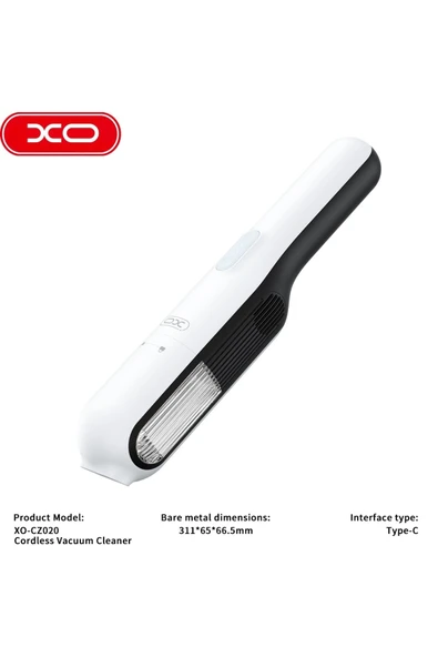 Xo Kablosuz Taşınabilir Araç ve Ev Süpürgesi|65W Güç|56.400 RPM|5000mAh Batarya|Yıkanabilir HEPA Filtre - 5