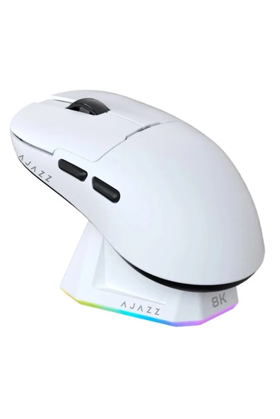 Coverzone AJAZZ AJ159 PRO 3 Modlu 8000Hz 26.000 DPI Manyetik Şarj İstasyon PAW 3395 Optik Sensör Gaming Mouse