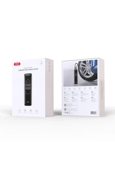 Xo Dijital Oto Hava Kompresörü 3 Başlıklı Araç Lastik/Top Pompası/120W Gücünde/Lastik Basıncı Algılama - 4