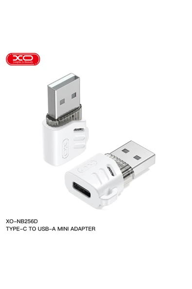 Xo USB-A Erkek - Type-C Dişi Dönüştürücü Adaptör NB256D, Veri ve Şarj Destekli, 5gr, Beyaz - Resim 5