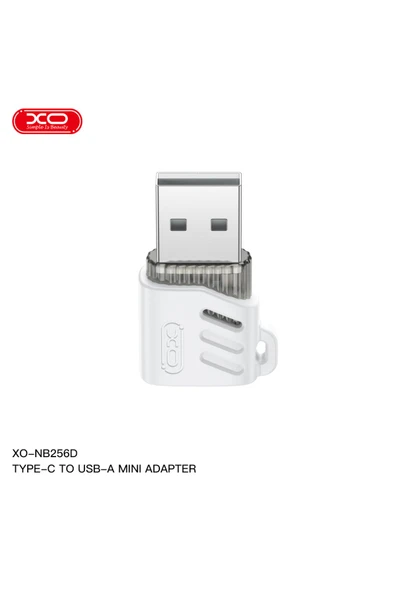 Xo USB-A Erkek - Type-C Dişi Dönüştürücü Adaptör NB256D, Veri ve Şarj Destekli, 5gr, Beyaz - Resim 3