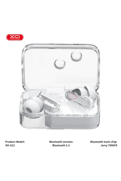 Xo Kablosuz Bluetooth Kulaklık G21,ANC&ENC Gürültü Engelleme,380mAh Kutu,iPhone & Android İle Uyumlu - 5