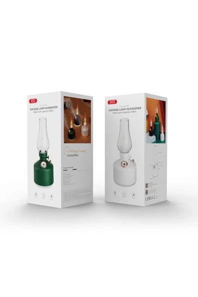 Xo Vintage Tasarımlı Hava Nemlendirici&Lamba HF06,260ml Su Tankı Kapasitesi,25-40ml/saat Sprey,1200mAh - 5