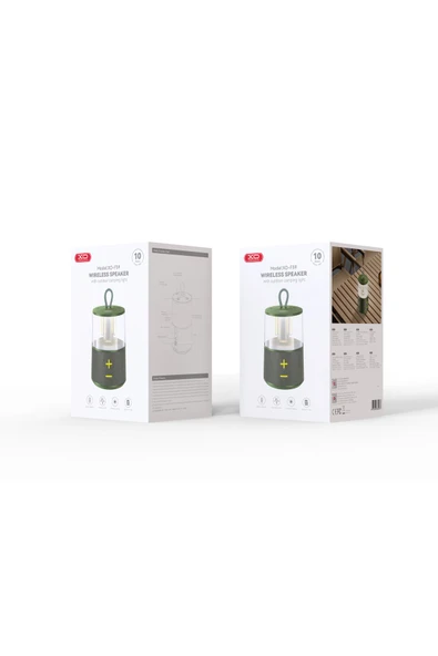 Xo Kamp Işığı&Kablosuz Hoparlör F59,1200mAh Batarya,FM Radyo,MicroSD,IPX5 Suya Dayanıklı,3.5mm AUX - 3