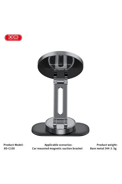 Xo 360° Dönebilen Araç İçi ve Masaüstü Telefon Tutucu C150,Neomidyum Mıknatıs,3M Yapışkanlı Sabitleme - 6