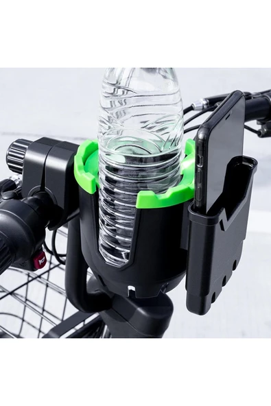 Coverzone Bisiklet Motosiklet ve Scooter için Gidon Uyumlu Bardak ve Telefon Tutucu Universal Model HT-506