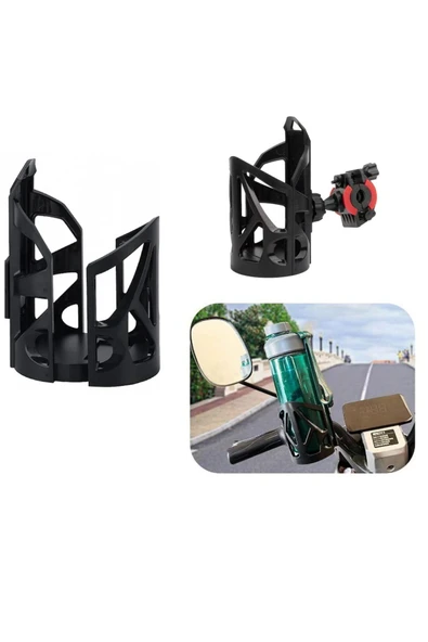 Coverzone Bisiklet Motosiklet ve Scooter için Gidon Uyumlu Bardak Tutucu Universal Modellere Uyumlu SH-3133