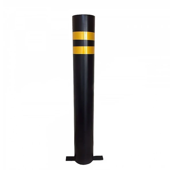 Yere Gömme Bariyer Sabit Demir Duba Metal Park Bariyeri Dubası 75 cm Sarı
