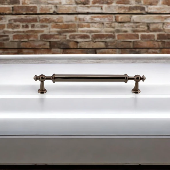 Mobilya Çekmece Mutfak Dolabı Dolap Kulpları Kulbu Kulpu Bronz Metal Kulp 192 mm- 19.2 cm - Resim 3