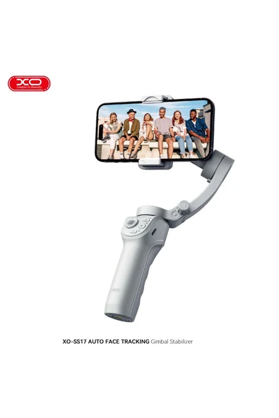 Xo Smart Gimbal Stabilizer SS17,Yüz Takibi,330°,Telefon Video Stabilizatörü,3600 mAh,Gimbal Show Uyumlu - Resim 4