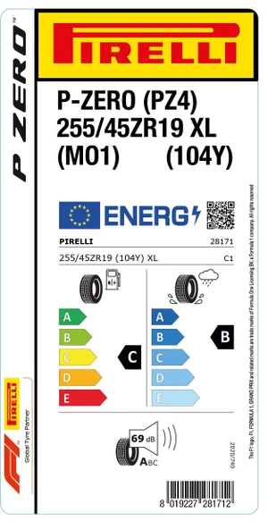 Pirelli 255/45ZR19 (104Y) XL P-Zero (PZ4) (MO1) Oto Yaz Lastiği (Üretim: 2025) - Resim 2