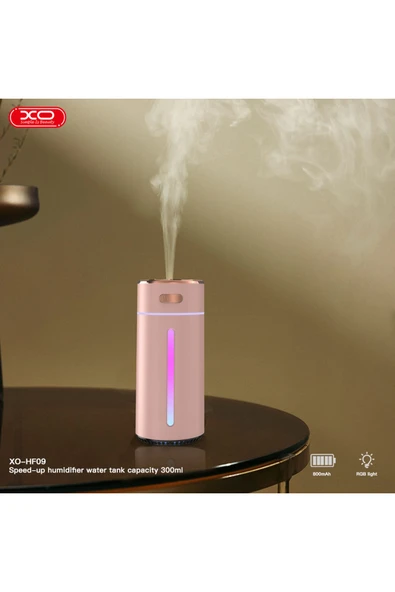 Xo RGB Led Işıklı 800 Mah Bataryalı Şarjlı Ultrasonik Hava Nemlendirici Buhar Makinesi Aroma Difüzörü - 2