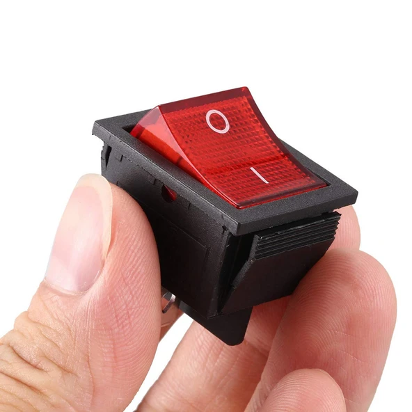 16A 250V On / Off Anahtar  Latch 4 Pin Buton Yüksek Akım Kcd4 Led Işıklı Switch Panel Tip Montaj Kutu Güç Kontrol Makine Motor Araba - 2