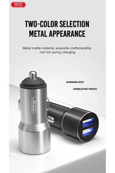 Xo CC30 Araç Şarj Cihazı 12W–Evrensel2xUSB-A Girişli Şarj Adaptörü,Aşırı Akım,Voltaj ve Isınma Koruması - Resim 5
