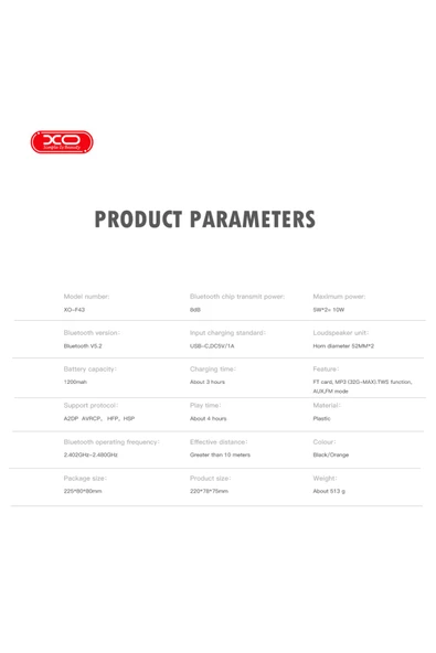Xo AudioMax RGB Taşınabilir Hoparlör F43,FM Radyo,1200mAh Batarya,MicroSD Kart,360° Ses,SonicBeam - 5