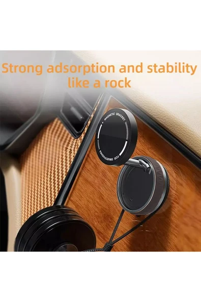 Coverzone Kablosuz Araç Içi Telefon Tutucu Araç Içi Montaj Güçlü Vakumlu Manyetik Telefon Tutucu K10B - Resim 2