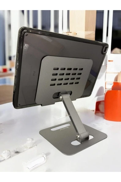 Coverzone iPad Uyumlu Açısı Ayarlanabilir Tablet Stant Sağlam Tabanlı, Katlanabilir Taşınabilir Tutucu NP-T1 - 6