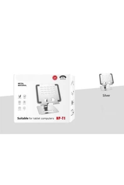 Coverzone iPad Uyumlu Açısı Ayarlanabilir Tablet Stant Sağlam Tabanlı, Katlanabilir Taşınabilir Tutucu NP-T1 - 7