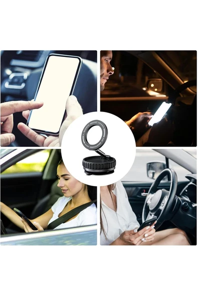 Coverzone Kablosuz Araç Içi Telefon Tutucu Araç Içi Montaj Güçlü Vakumlu Manyetik Telefon Tutucu K11 - Resim 6
