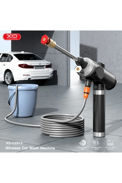 Xo Kablosuz Araç Yıkama ve Bahçe Sulama Makinesi CZ013,5m Hortum,6000 mAh,45W Motor,8-12 Bar Basınç - 3