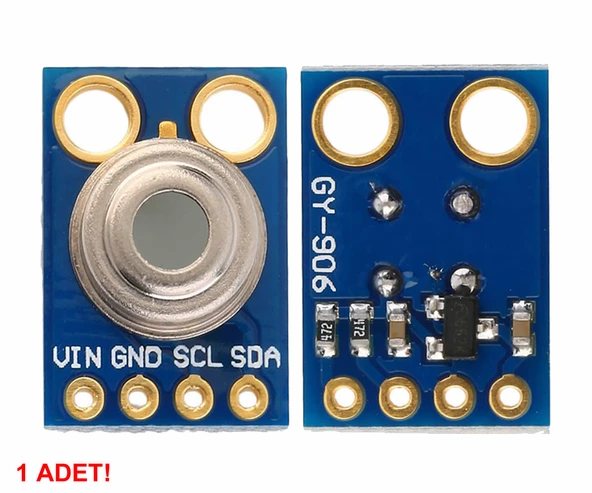 GY-906 Kızılötesi Sıcaklık Sensör Modülü  -70C / 380C MLX90614 Termometre Temassız Dijital Isı Ölçümü IIC I2C Klima Termostat Sayaç Medikal Endüstriyel Akıllı Ev Oda - Resim 3