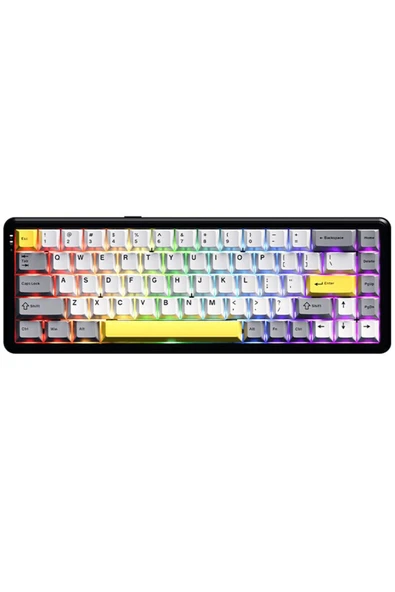 Coverzone Ajazz AK680 Max %68 Manyetik Switch, 3000mAh Batarya 8K Polling Rate Kablosuz RGB Klavye