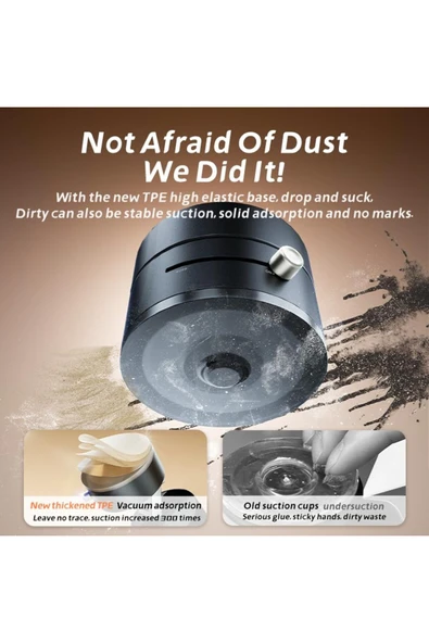 Coverzone Kablosuz Araç İçi Cep Telefonu Tutucu Araç içi Montaj Güçlü Vakumlu Manyetik Telefon Tutucu ZR943 - Resim 5