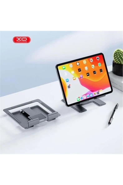 Xo Geniş Açı Ayarlı Metal Isınma Engelleyici Masaüstü Ev Ofis Universal Tablet Tutucu C136 - 3