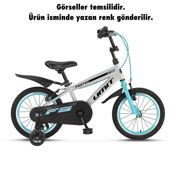 Ümit 1621 Faster St V Fren 16 Jant Çocuk bisikleti Gri Turkuaz
