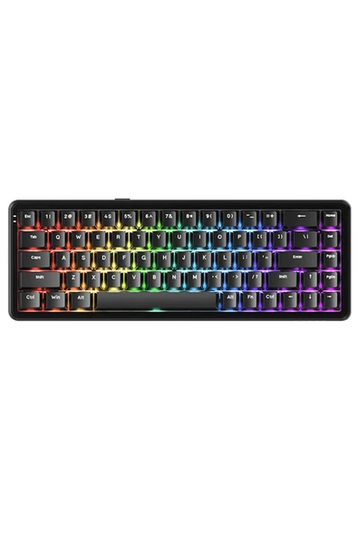 Coverzone Ajazz AK680 Max %68 Manyetik Switch, 3000mAh Batarya 8K Polling Rate Kablosuz RGB Klavye