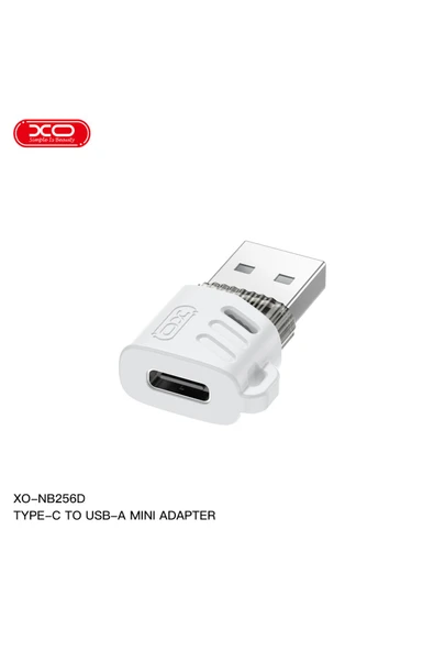 Xo USB-A Erkek - Type-C Dişi Dönüştürücü Adaptör NB256D, Veri ve Şarj Destekli, 5gr, Beyaz - Resim 4