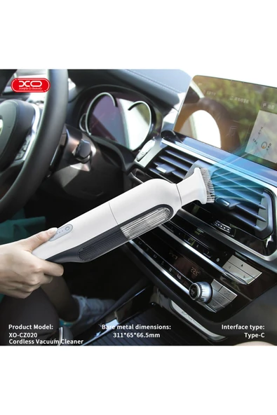 Xo Kablosuz Taşınabilir Araç ve Ev Süpürgesi|65W Güç|56.400 RPM|5000mAh Batarya|Yıkanabilir HEPA Filtre - 3