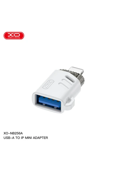 Xo Lightning-USB Dönüştürücü Adaptör NB256A, Şarj ve Veri Transferi, 6,2GR, Beyaz - 3