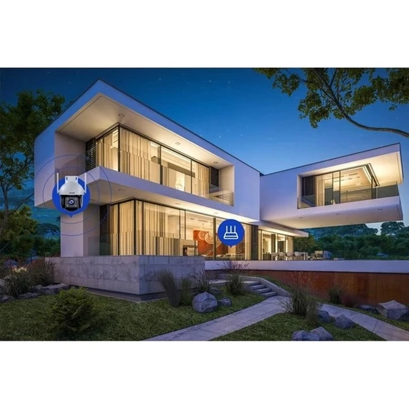 TENDA 4MP CH7 Kablosuz Outdoor Pan/Tilt IP Kamera - Resim 5