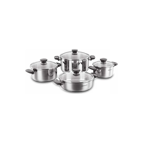 Korkmaz A1678 Kappa 8 Parça Tencere Seti Fma03697