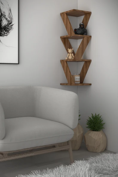 Defne Köşe Raf Duvar Rafı - 5