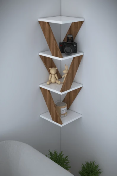 Defne Köşe Raf Duvar Rafı - 10