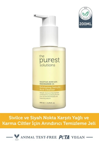 The Purest Solutions Yağlı Ve Karma Ciltler Için Sivilce Ve Siyah Nokta Karşıtı Temizleme Jeli 200 Ml - 3